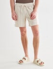 Tarnish Cotton With Touch of Linen Short, Beige product photo