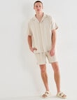 Tarnish Cotton With Touch of Linen Short, Beige product photo View 03 S