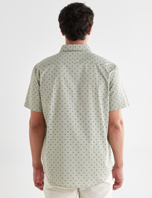 Gasoline Double Dots Short Sleeve Shirt, Sage product photo View 02 L