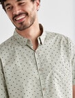 Gasoline Double Dots Short Sleeve Shirt, Sage product photo View 04 S