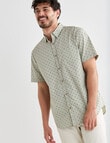 Gasoline Double Dots Short Sleeve Shirt, Sage product photo View 05 S