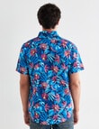 Gasoline Flamingo Short Sleeve Shirt, Navy product photo View 02 S