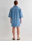 Mineral Kala Oversized Denim Shirt Dress, Blue Wash product photo View 02 S