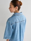 Mineral Kala Oversized Denim Shirt Dress, Blue Wash product photo View 06 S