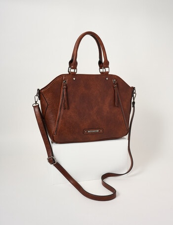 Pronta Moda Mary-Kate Tote ,Brown product photo