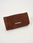 Pronta Moda Large Foldover Wallet, Brown product photo