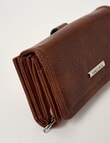 Pronta Moda Large Foldover Wallet, Brown product photo View 04 S