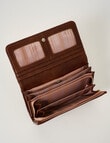 Pronta Moda Large Foldover Wallet, Brown product photo View 05 S