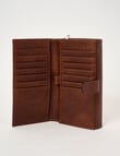 Pronta Moda Large Foldover Wallet, Brown product photo View 06 S