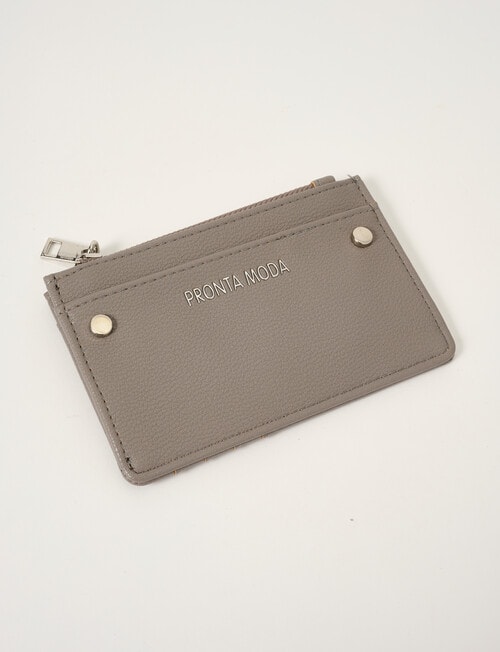 Pronta Moda Rivet Cardholder, Grey product photo