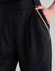 State of play Ahoy Embroidered Wide Leg Pant, Black & Gold product photo View 04 S