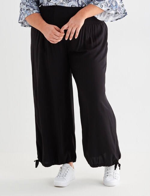 Studio Curve Ruched Waist Pant, Black product photo