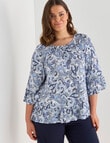 Studio Curve Paisley Knit Top, Paisley product photo