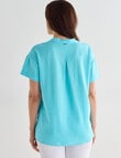 Line 7 Restore V-Neck Top, Lagoon Blue product photo View 02 S