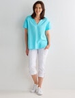 Line 7 Restore V-Neck Top, Lagoon Blue product photo View 03 S