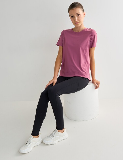 Superfit Scoop Hem Tee, Mulberry product photo View 03 L