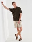 Tarnish Como Short Sleeve Knitted Shirt, Khaki product photo View 03 S