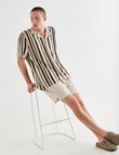 Tarnish Como Stripe Short Sleeve Knitted Shirt, product photo