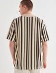 Tarnish Como Stripe Short Sleeve Knitted Shirt, product photo View 02 S