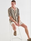 Tarnish Como Stripe Short Sleeve Knitted Shirt, product photo View 03 S