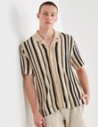 Tarnish Como Stripe Short Sleeve Knitted Shirt, product photo View 06 S