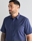 Chisel Self Stripe Short Sleeve Shirt, Navy product photo