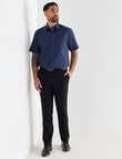 Chisel Self Stripe Short Sleeve Shirt, Navy product photo View 03 S