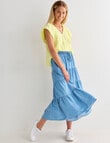 Zest Tiered Lyocell Skirt, Light Blue product photo View 03 S