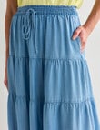 Zest Tiered Lyocell Skirt, Light Blue product photo View 04 S