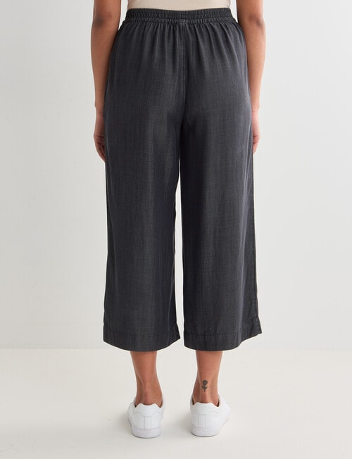 Zest Lyocell Wide Leg Crop Pant, Black product photo View 02 L