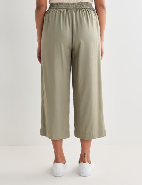 Zest Lyocell Wide Leg Crop Pant, Sage product photo View 02 L