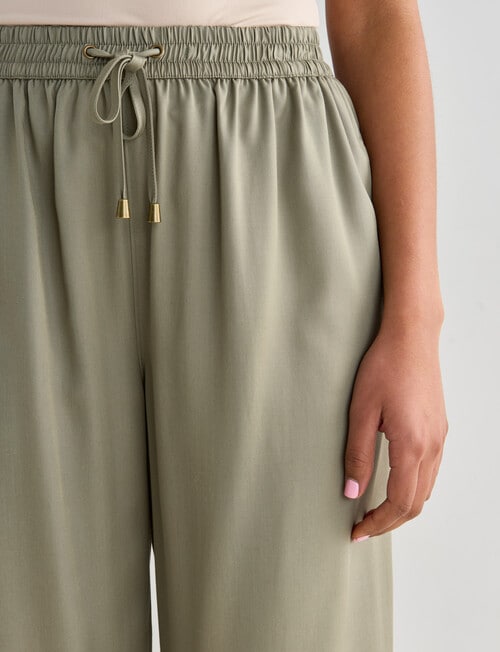 Zest Lyocell Wide Leg Crop Pant, Sage product photo View 04 L