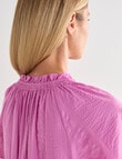 Zest Short Sleeve Self Stripe Dress, Orchid product photo View 06 S