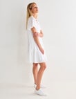 Zest Short Sleeve Self Stripe Dress, White product photo View 05 S