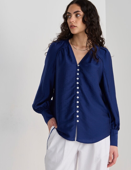 State of play Skipper Blouse, Royal Blue product photo