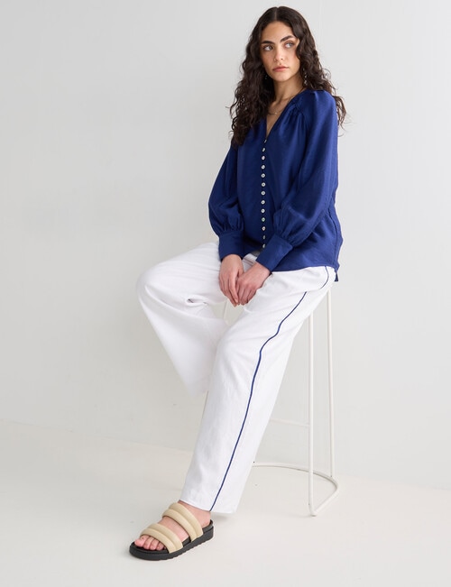 State of play Skipper Blouse, Royal Blue product photo View 03 L