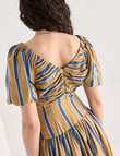 State of play Skipper Puff Sleeve Dress, Blue Stripes product photo View 05 S