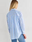 Zest Cotton Voile Shirt, Blue Stripe product photo View 02 S