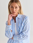 Zest Cotton Voile Shirt, Blue Stripe product photo View 04 S