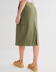 Zest Utility Midi Skirt, Khaki product photo View 02 S