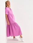 Zest Cotton Textured Maxi Dress, Magenta product photo