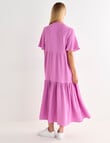 Zest Cotton Textured Maxi Dress, Magenta product photo View 02 S