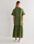 Zest Cotton Textured Maxi Dress, Khaki product photo View 02 S