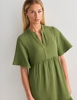 Zest Cotton Textured Maxi Dress, Khaki product photo View 04 S