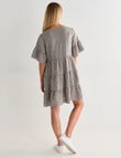 Zest Linen Tiered Dress, Green Gingham product photo View 02 S