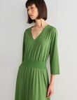 Jigsaw Becca Knit Gathered Waist Dress, Plam product photo View 04 S