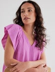 Zest Textured Puff Sleeve Top, Orchid product photo