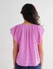 Zest Textured Puff Sleeve Top, Orchid product photo View 02 S