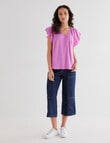 Zest Textured Puff Sleeve Top, Orchid product photo View 03 S