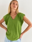 Zest Textured Puff Sleeve Top, Chartreuse product photo View 05 S